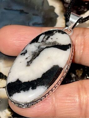 White Buffalo Turquoise Pendant 2 1/4”